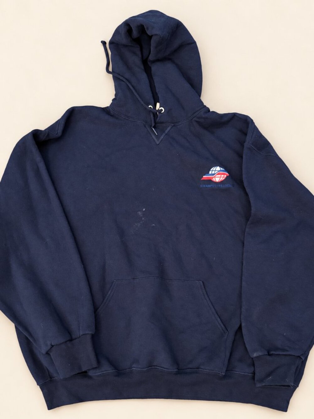 Russell Navy Steamfitters Embroidered Hoodie 3XL